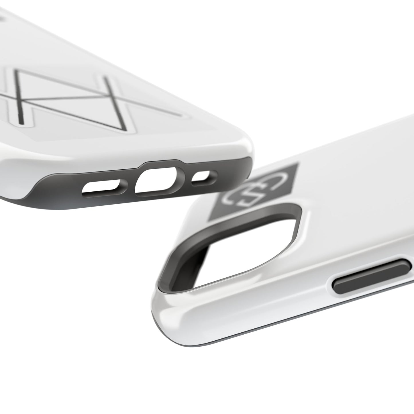 Impact-Resistant Phone Case — Geometric Monogram Design