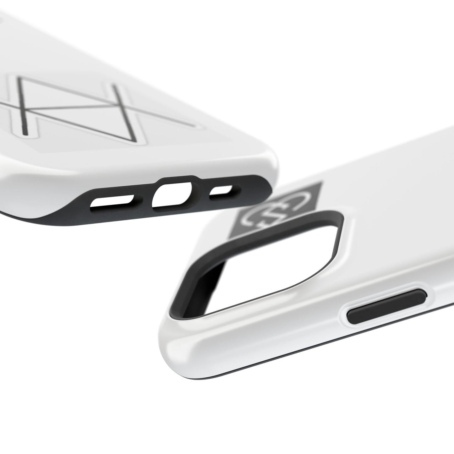 Impact-Resistant Phone Case — Geometric Monogram Design