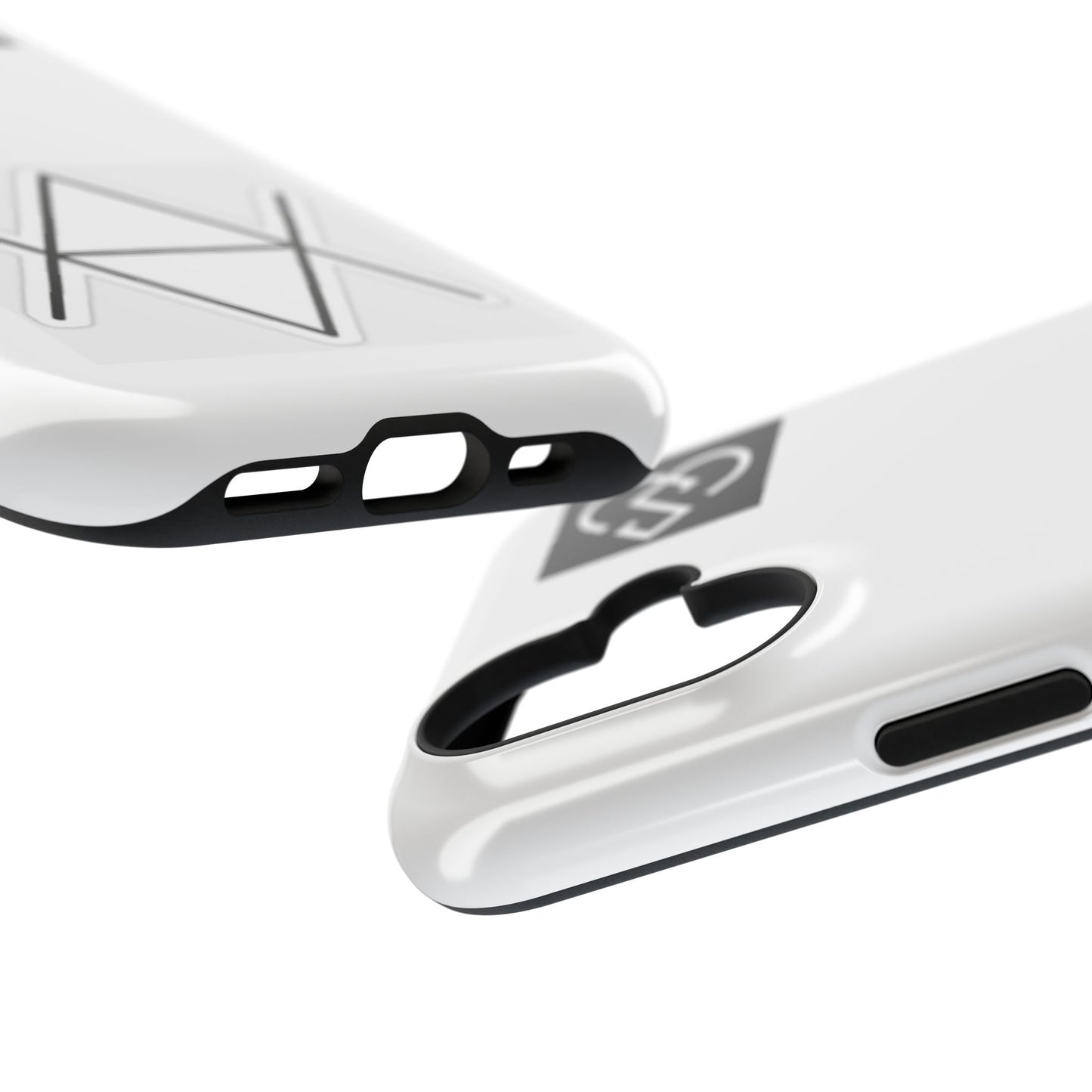 Impact-Resistant Phone Case — Geometric Monogram Design