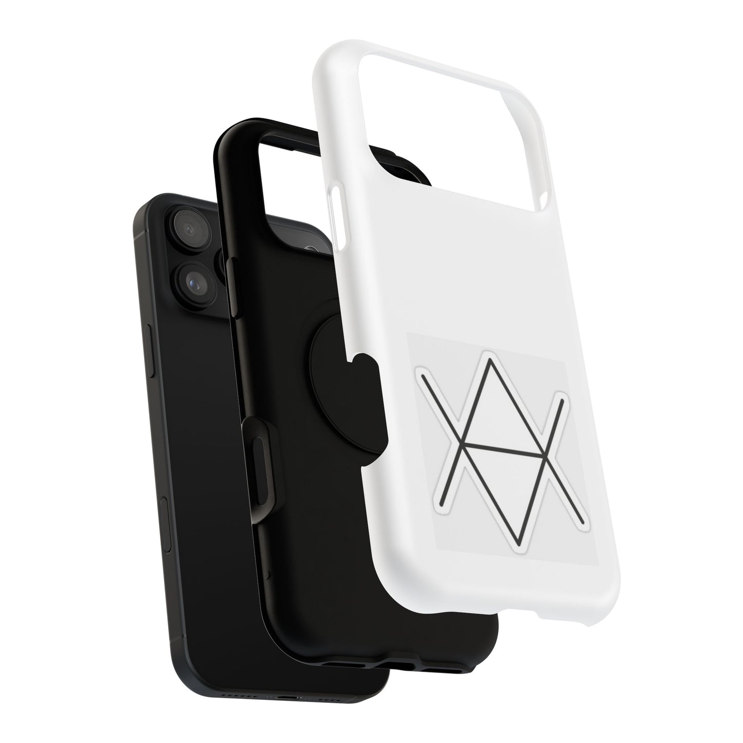 Impact-Resistant Phone Case — Geometric Monogram Design