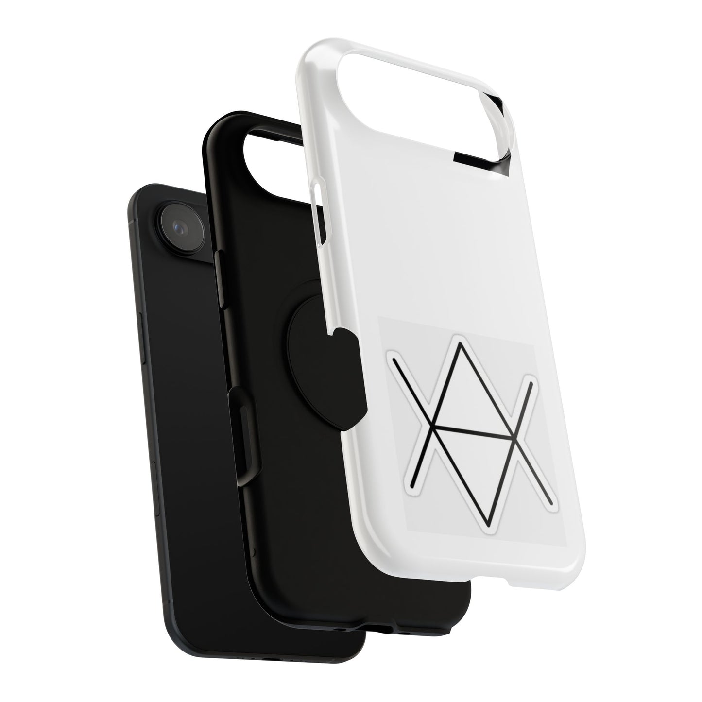 Impact-Resistant Phone Case — Geometric Monogram Design