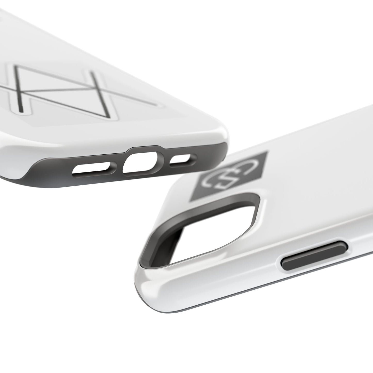 Impact-Resistant Phone Case — Geometric Monogram Design