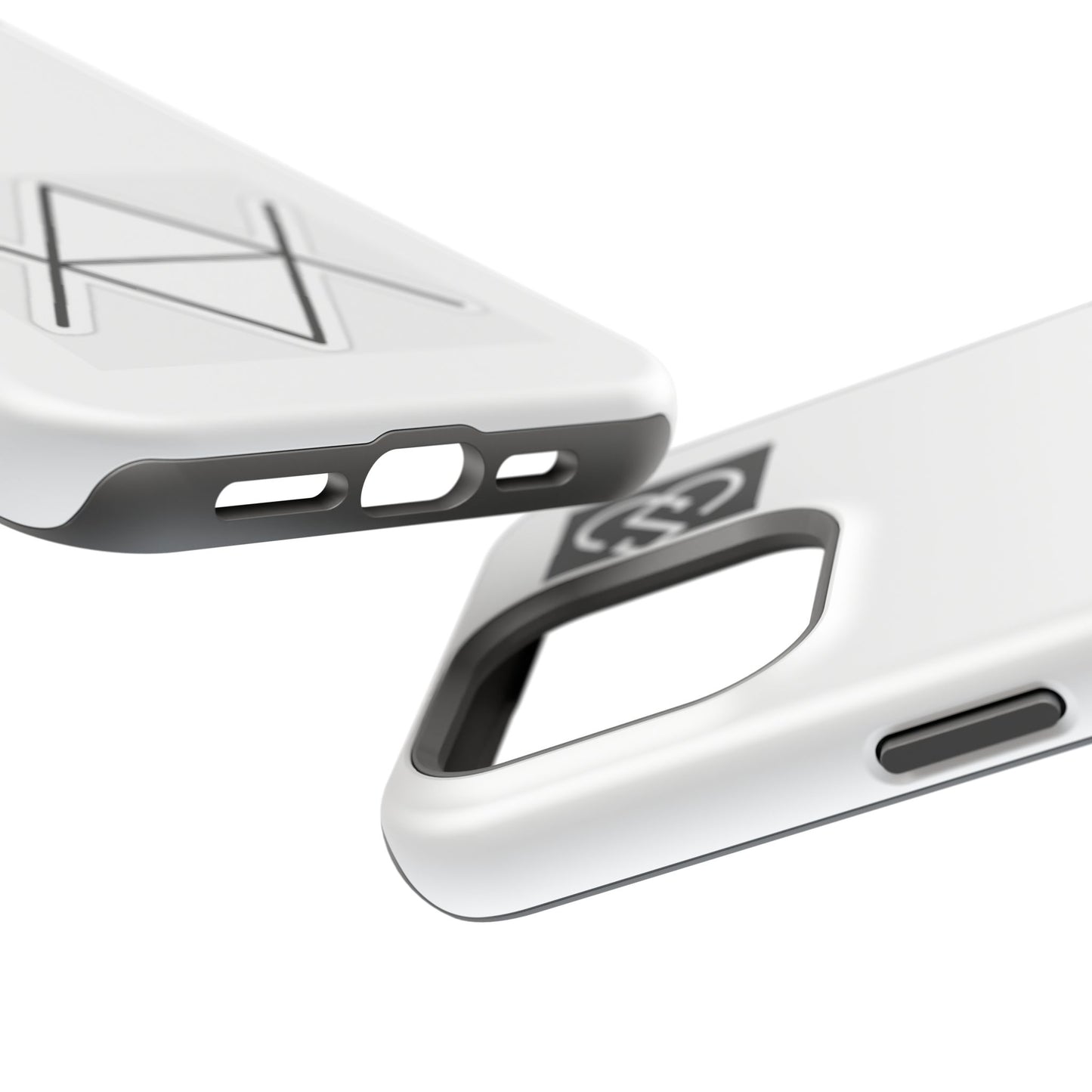 Impact-Resistant Phone Case — Geometric Monogram Design