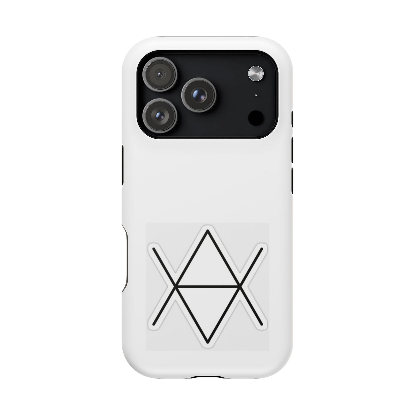 Impact-Resistant Phone Case — Geometric Monogram Design