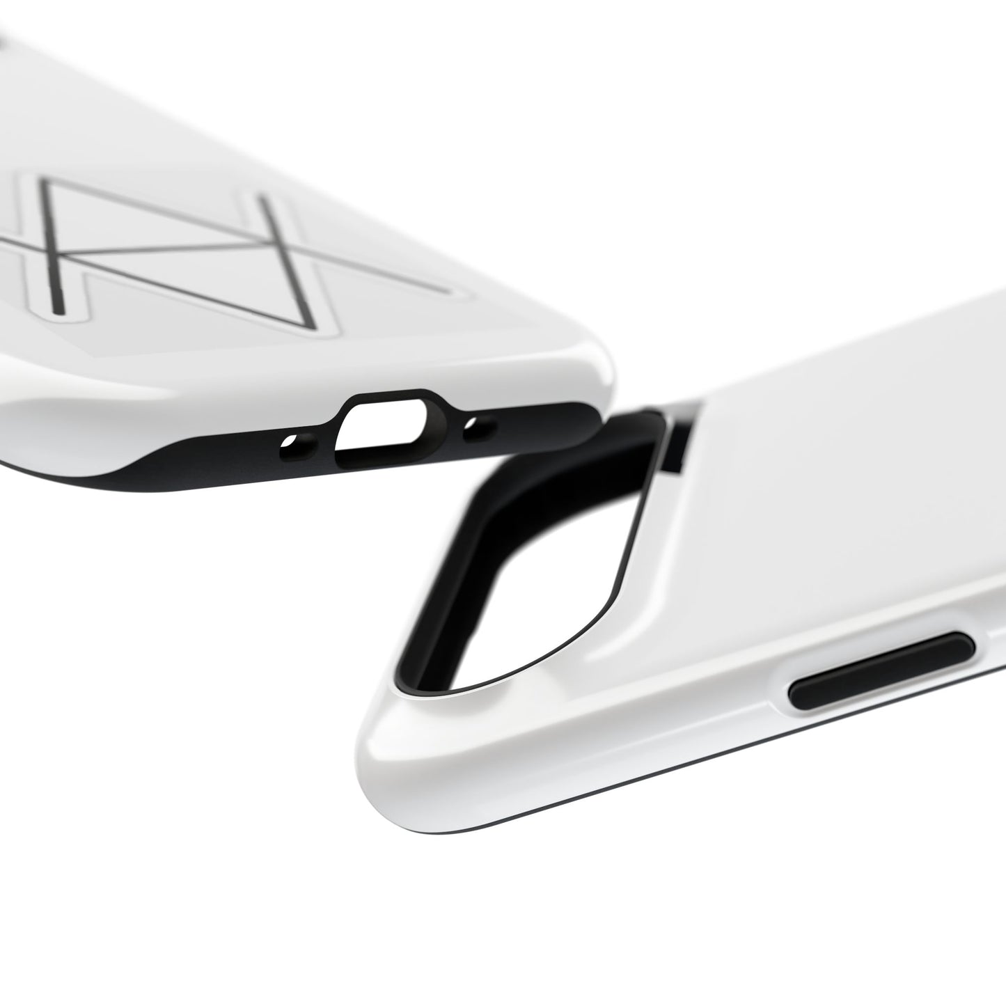 Impact-Resistant Phone Case — Geometric Monogram Design