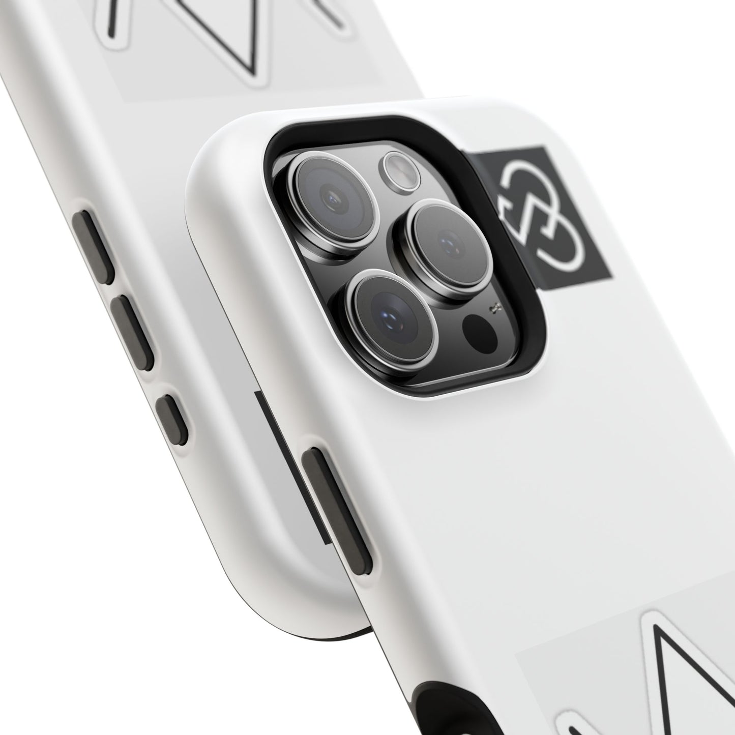 Impact-Resistant Phone Case — Geometric Monogram Design