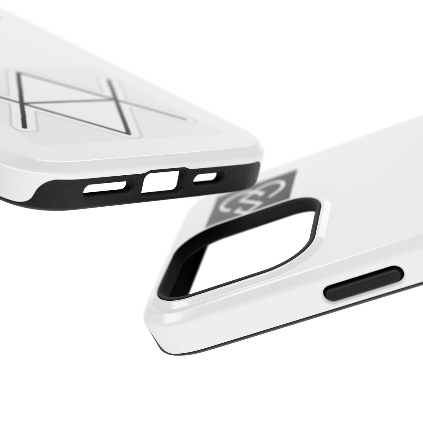 Impact-Resistant Phone Case — Geometric Monogram Design