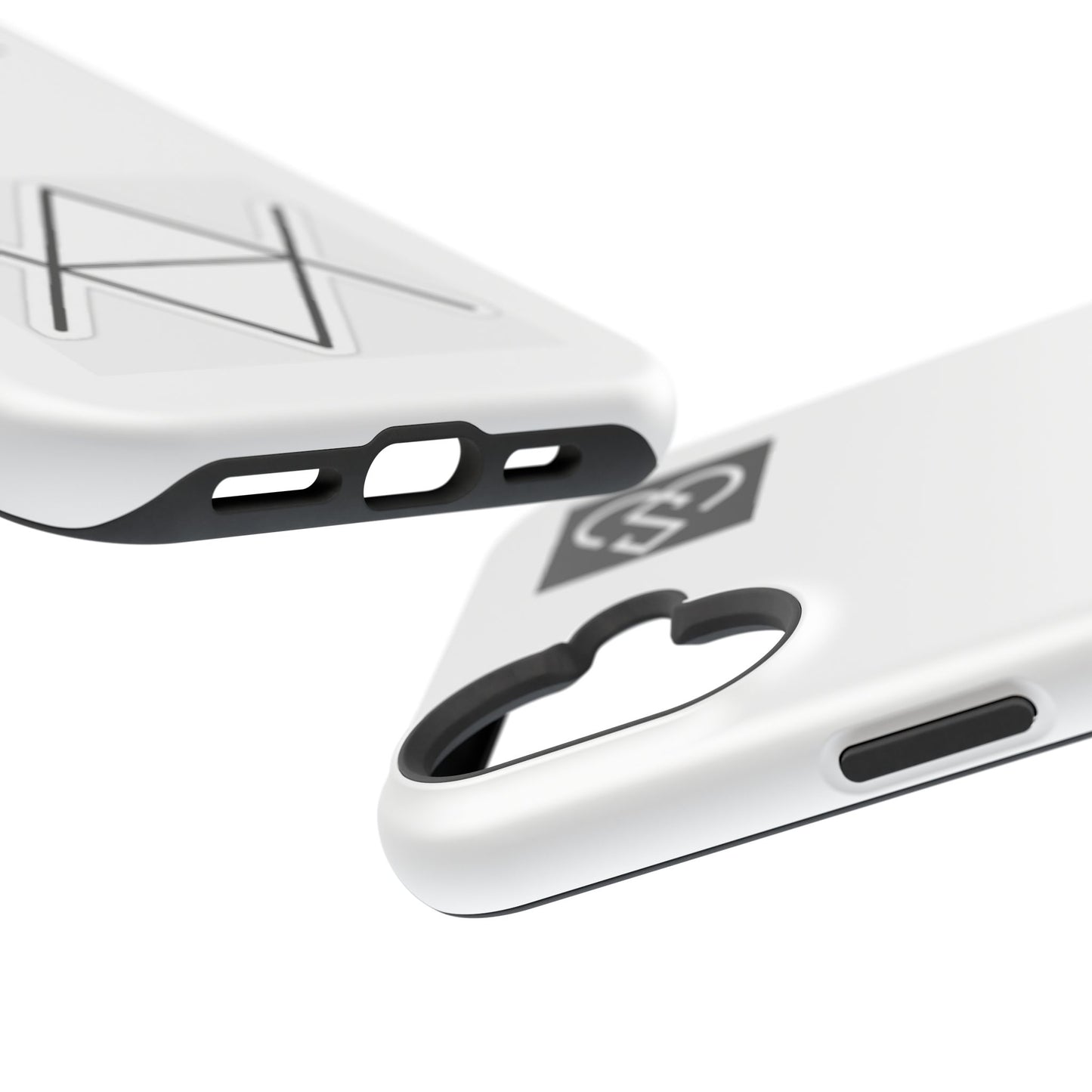 Impact-Resistant Phone Case — Geometric Monogram Design