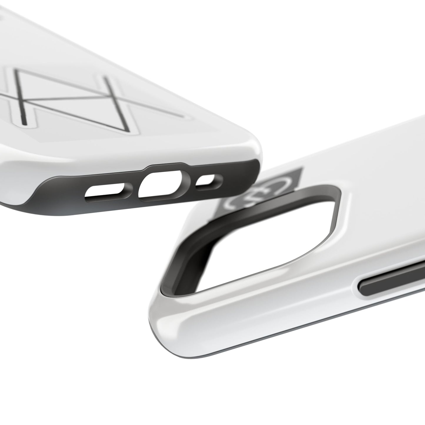 Impact-Resistant Phone Case — Geometric Monogram Design