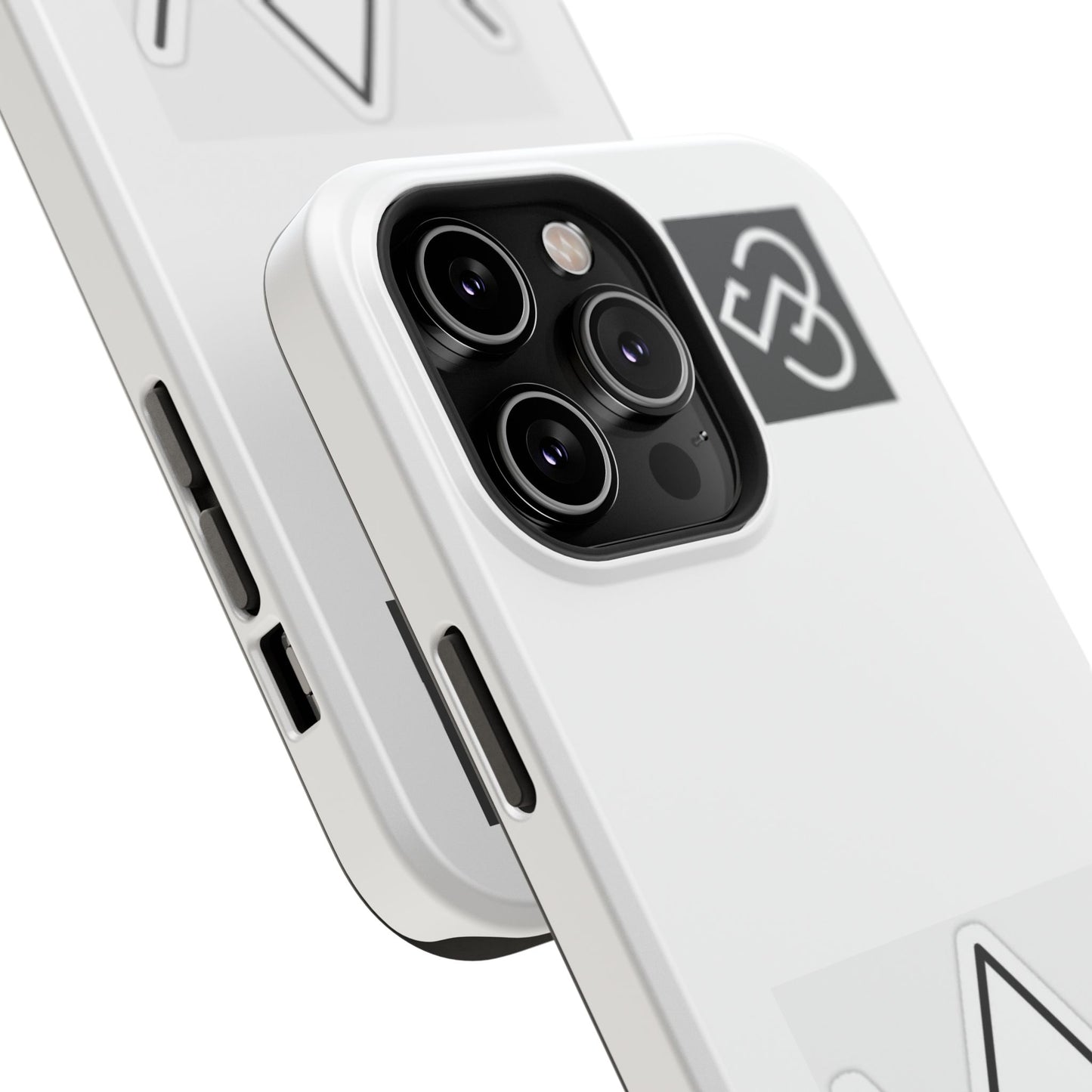 Impact-Resistant Phone Case — Geometric Monogram Design