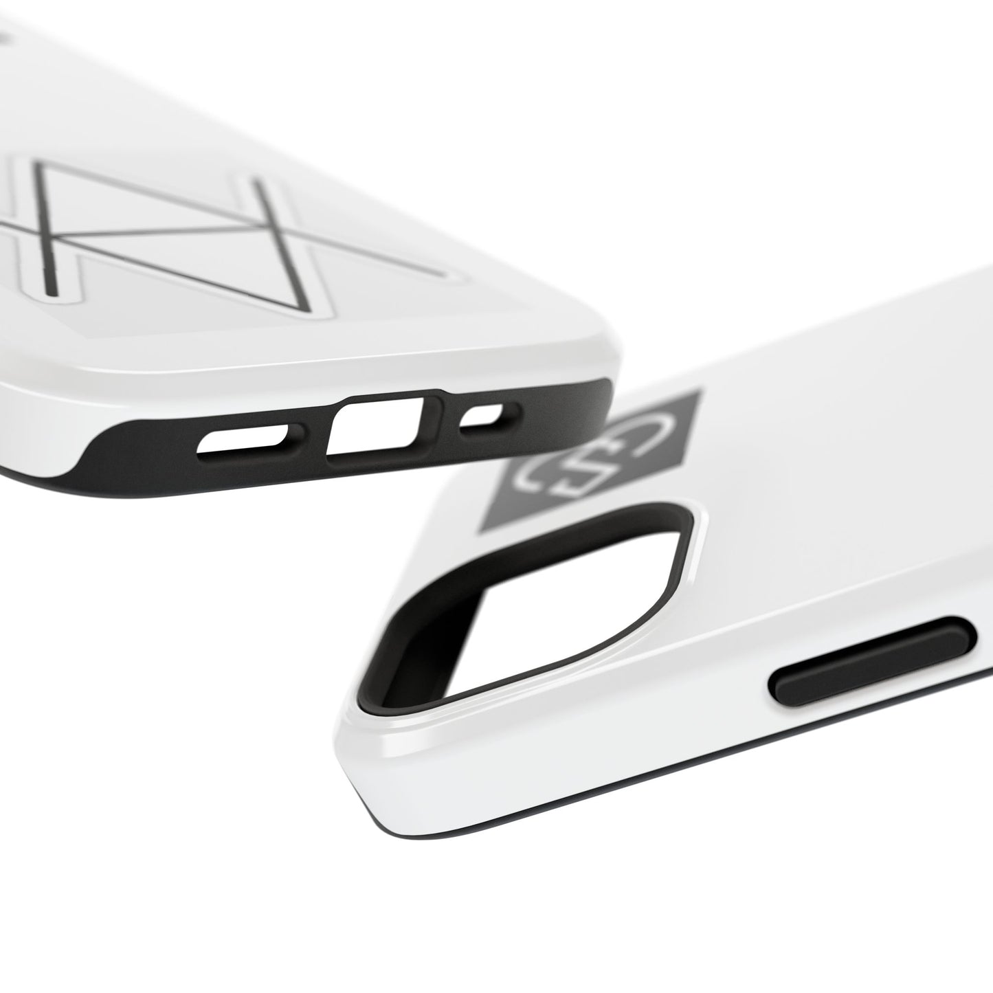 Impact-Resistant Phone Case — Geometric Monogram Design