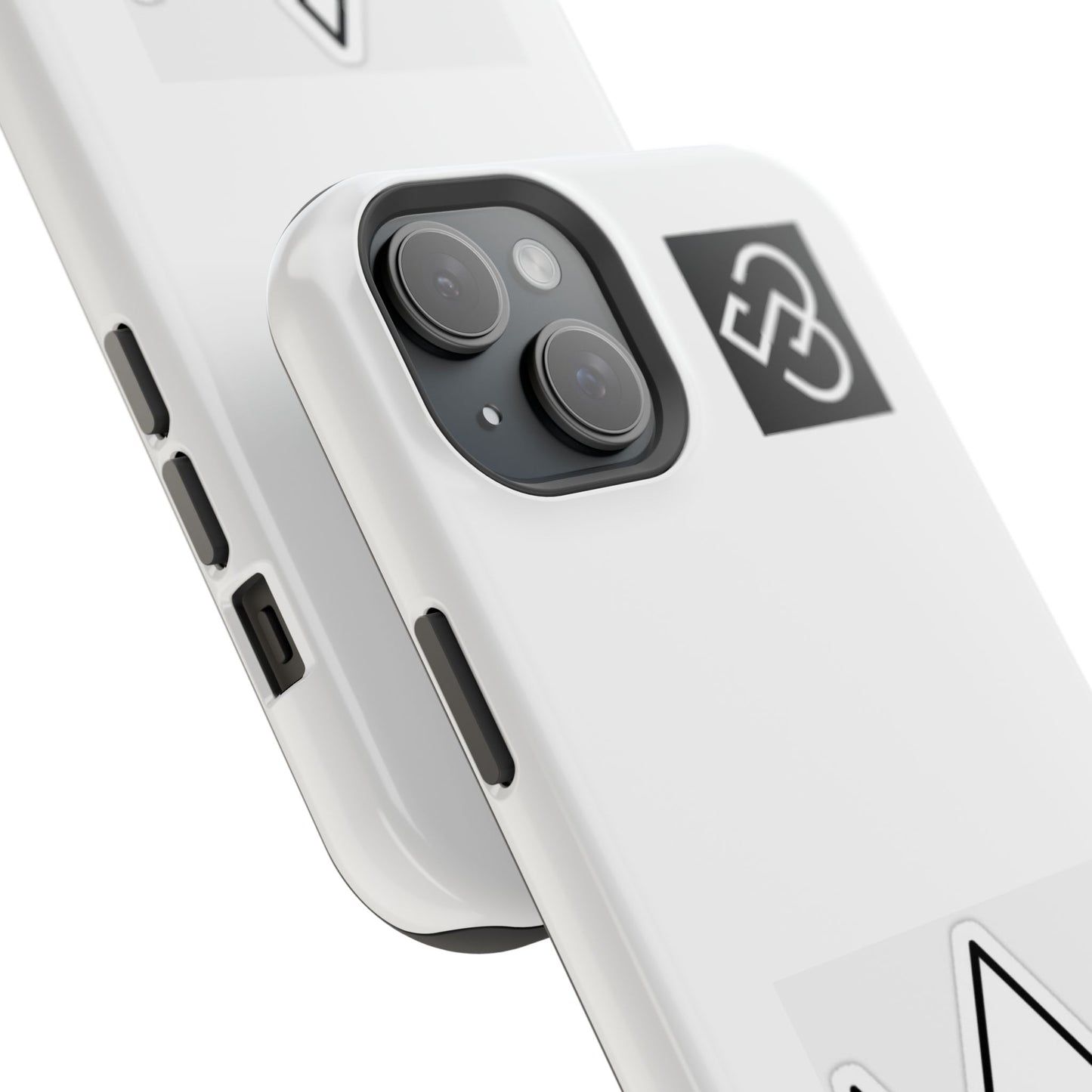 Impact-Resistant Phone Case — Geometric Monogram Design