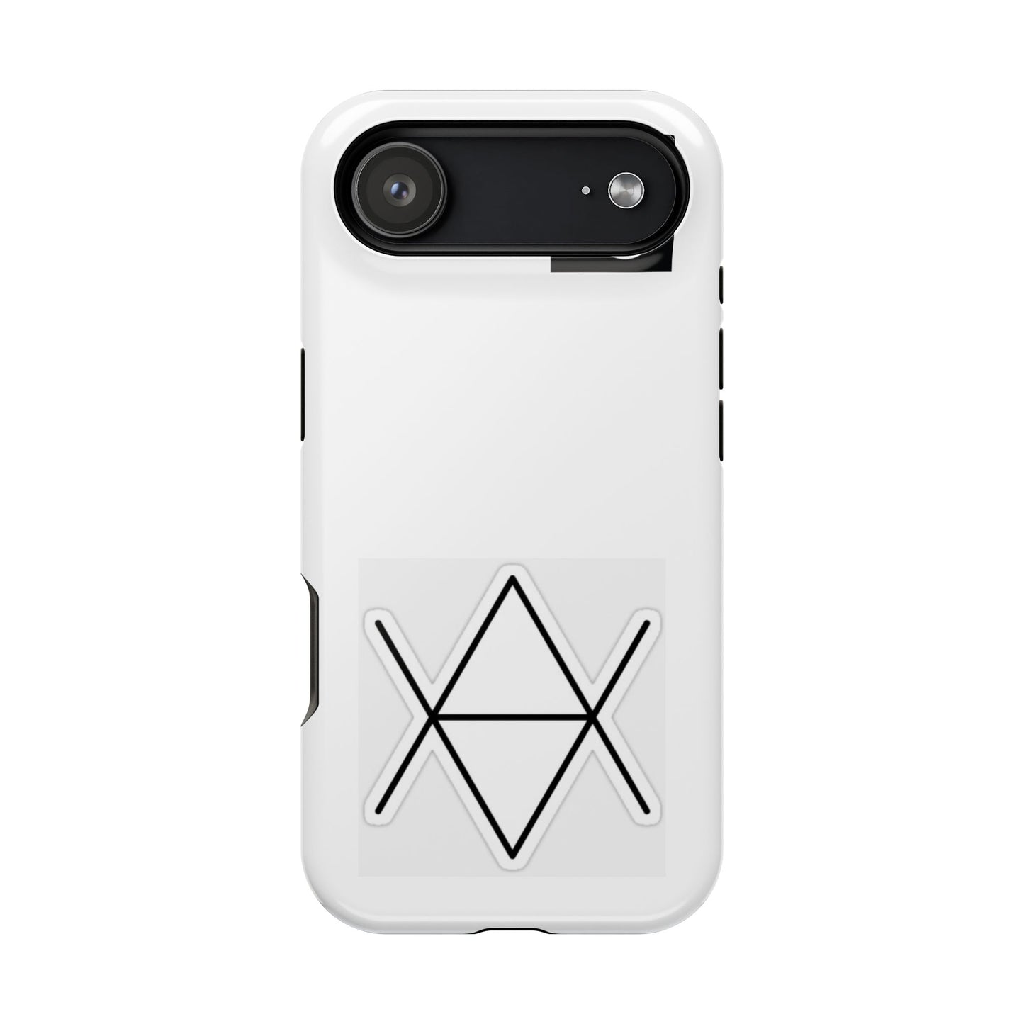 Impact-Resistant Phone Case — Geometric Monogram Design