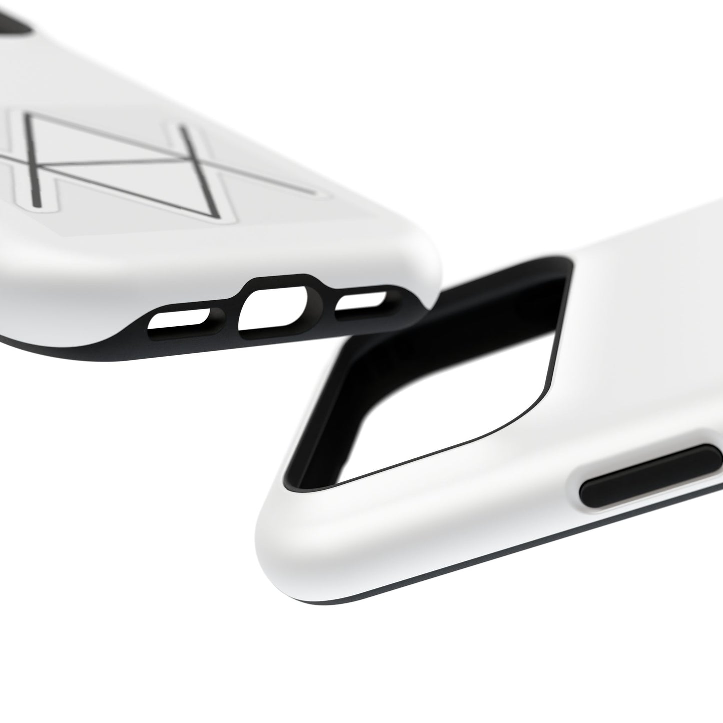 Impact-Resistant Phone Case — Geometric Monogram Design