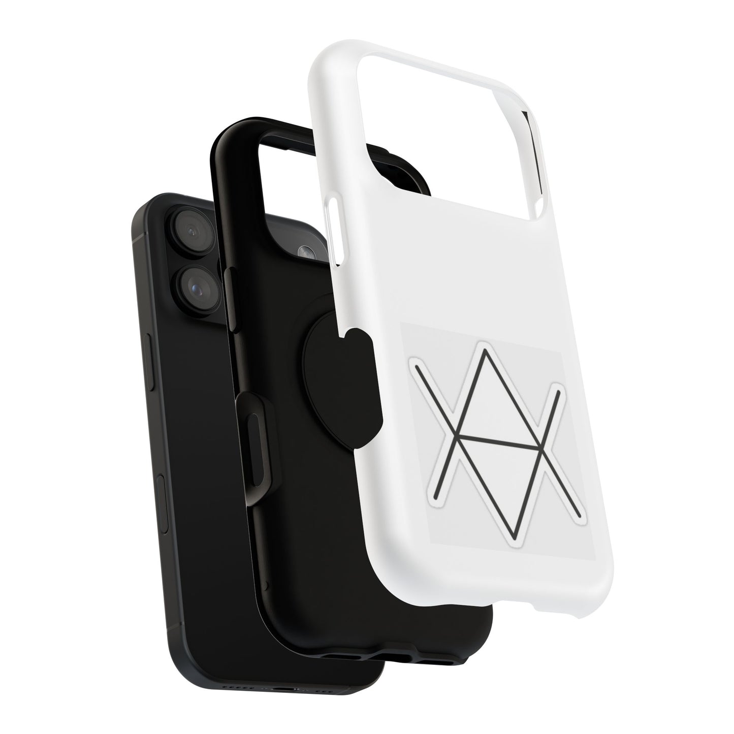 Impact-Resistant Phone Case — Geometric Monogram Design