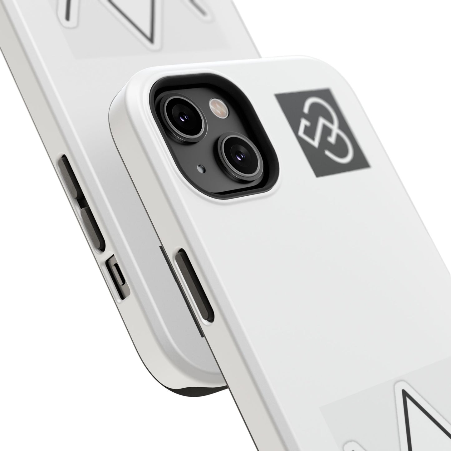 Impact-Resistant Phone Case — Geometric Monogram Design