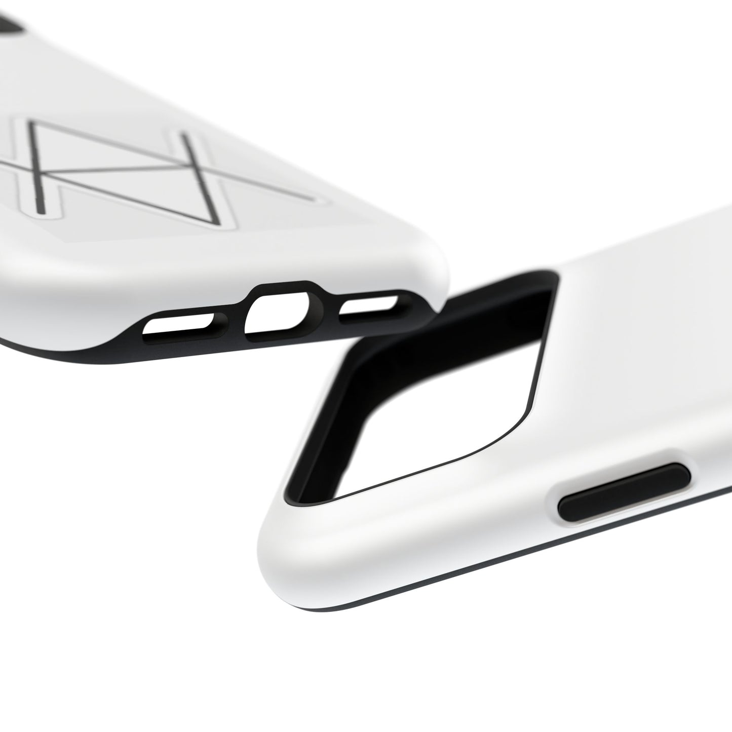 Impact-Resistant Phone Case — Geometric Monogram Design