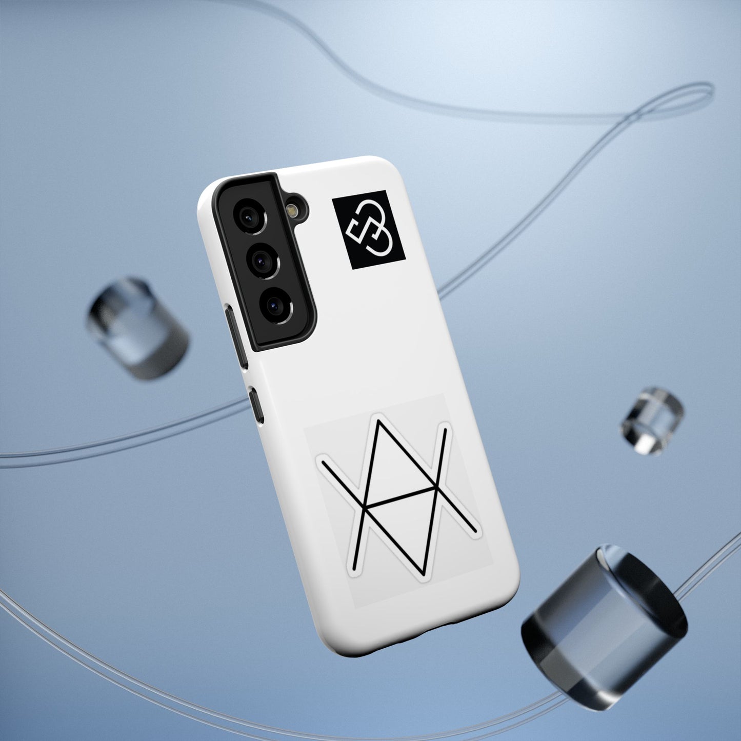 Impact-Resistant Phone Case — Geometric Monogram Design