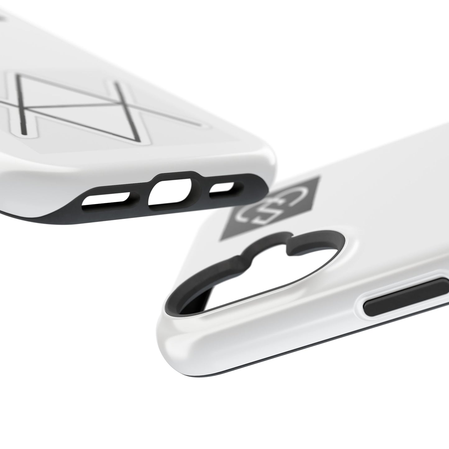 Impact-Resistant Phone Case — Geometric Monogram Design