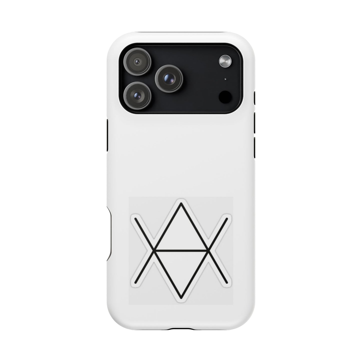 Impact-Resistant Phone Case — Geometric Monogram Design