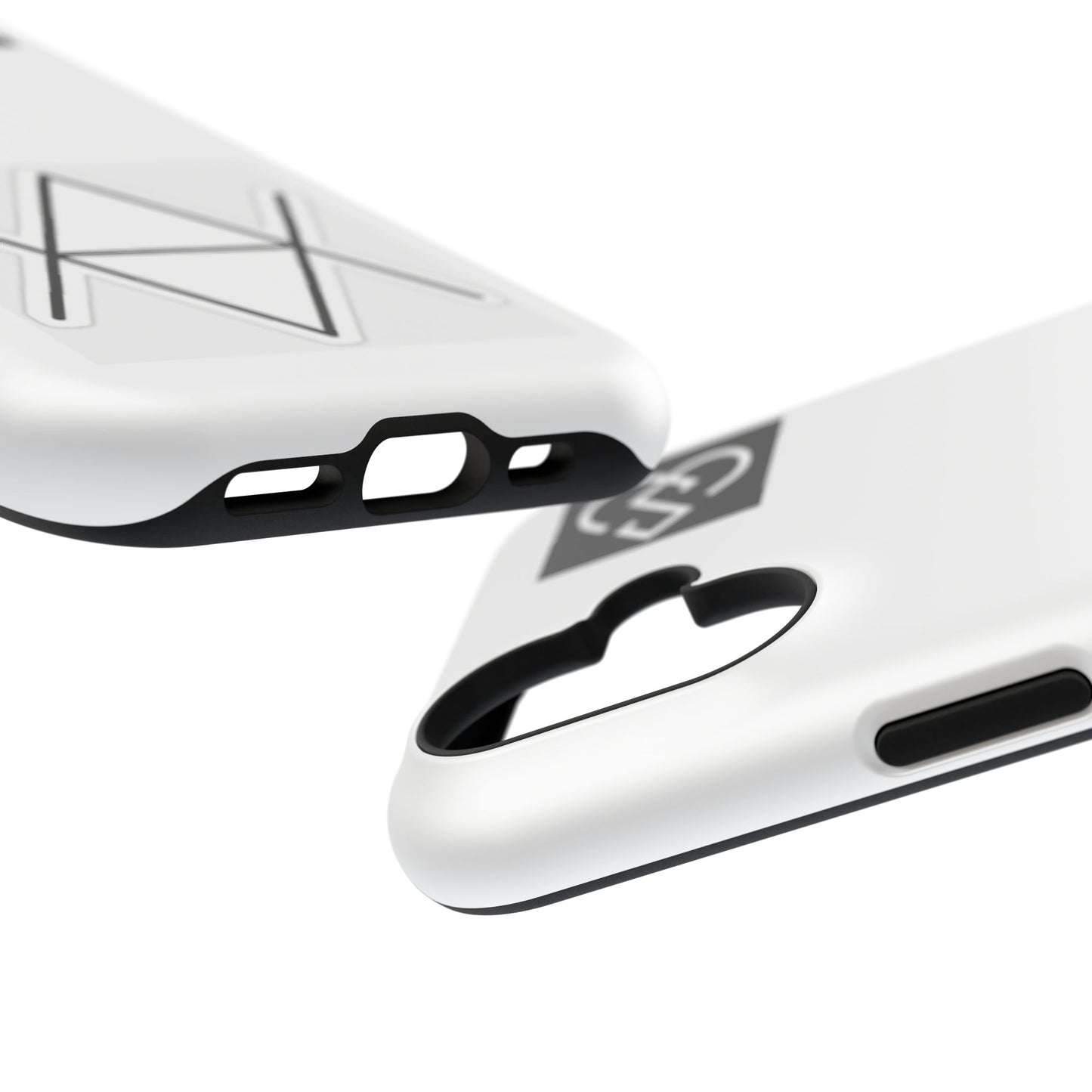 Impact-Resistant Phone Case — Geometric Monogram Design