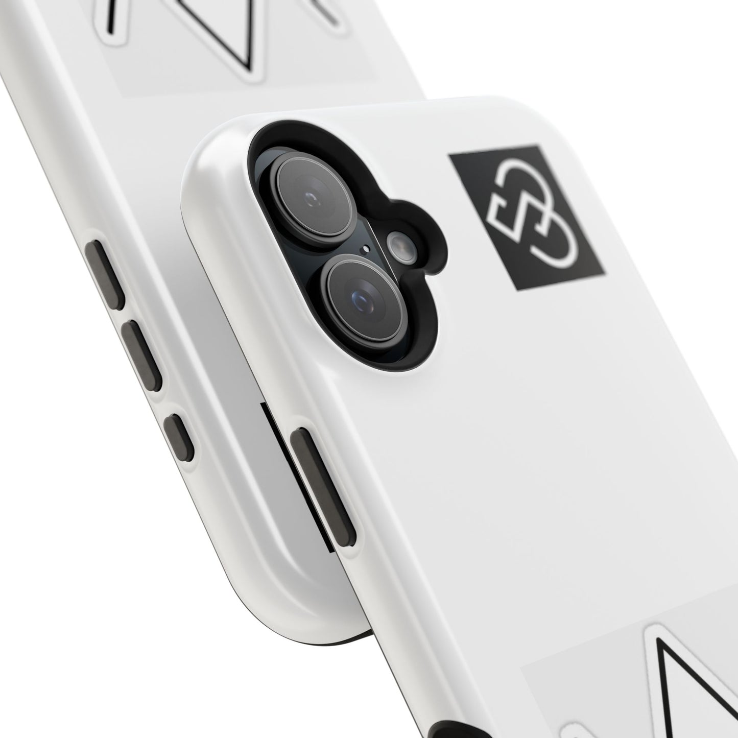 Impact-Resistant Phone Case — Geometric Monogram Design