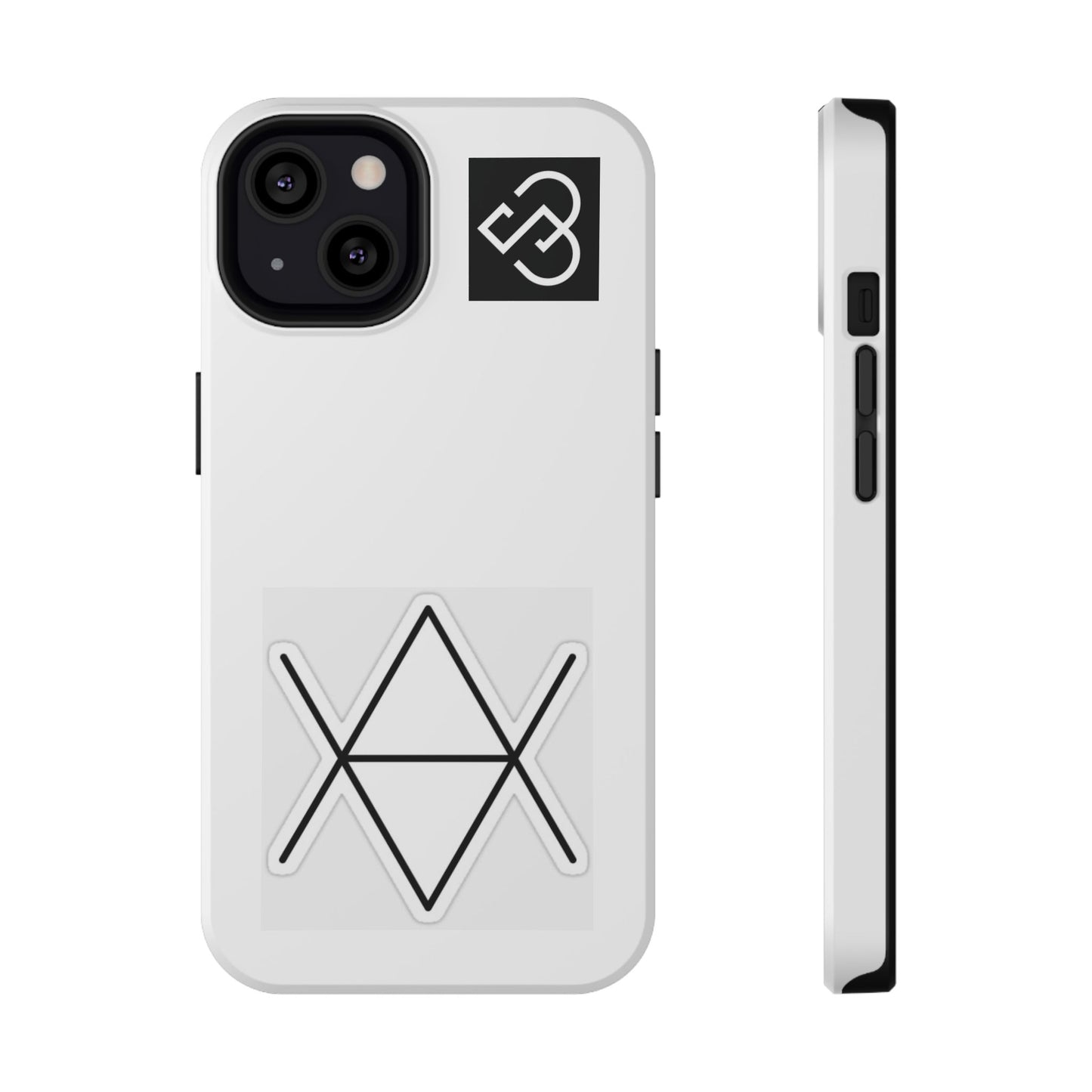 Impact-Resistant Phone Case — Geometric Monogram Design