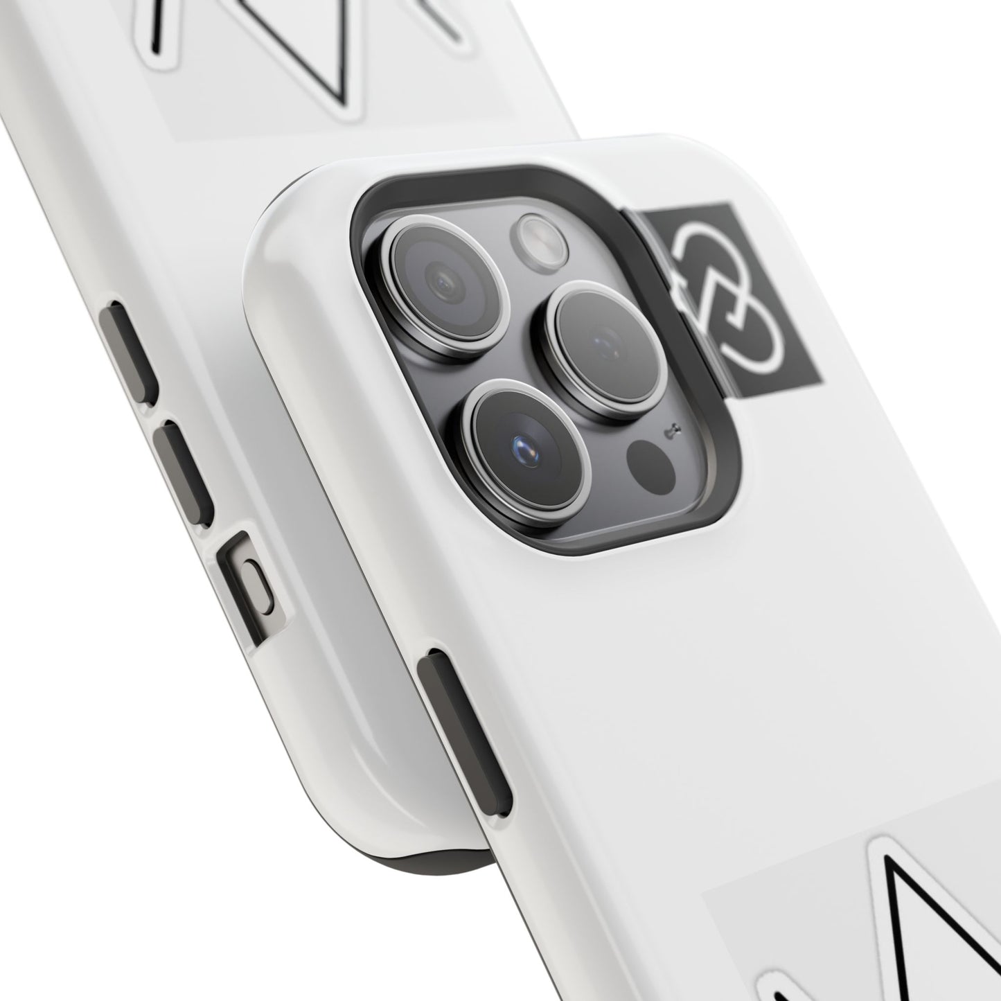 Impact-Resistant Phone Case — Geometric Monogram Design