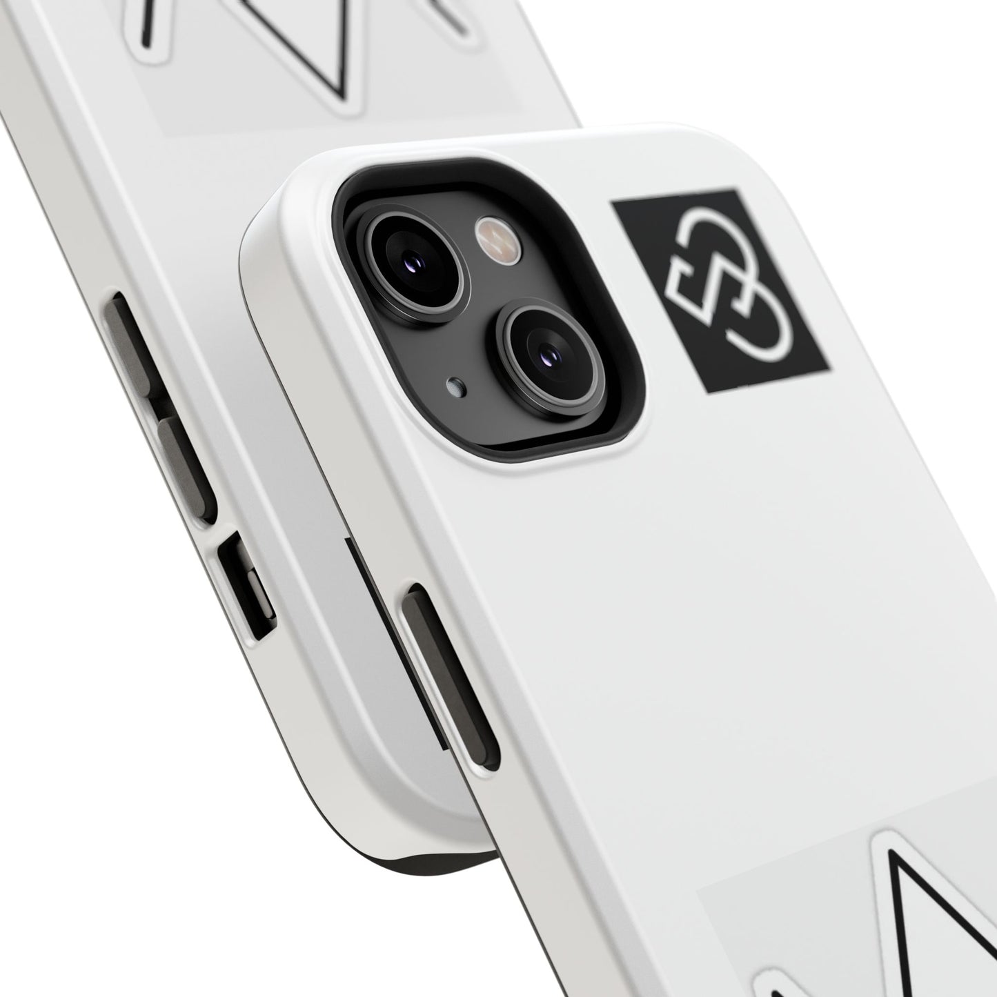 Impact-Resistant Phone Case — Geometric Monogram Design