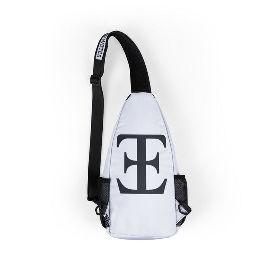 Black Sheep Co. Logo Chest Bag – White Sling Pack with Monogram & Sheep Graphic