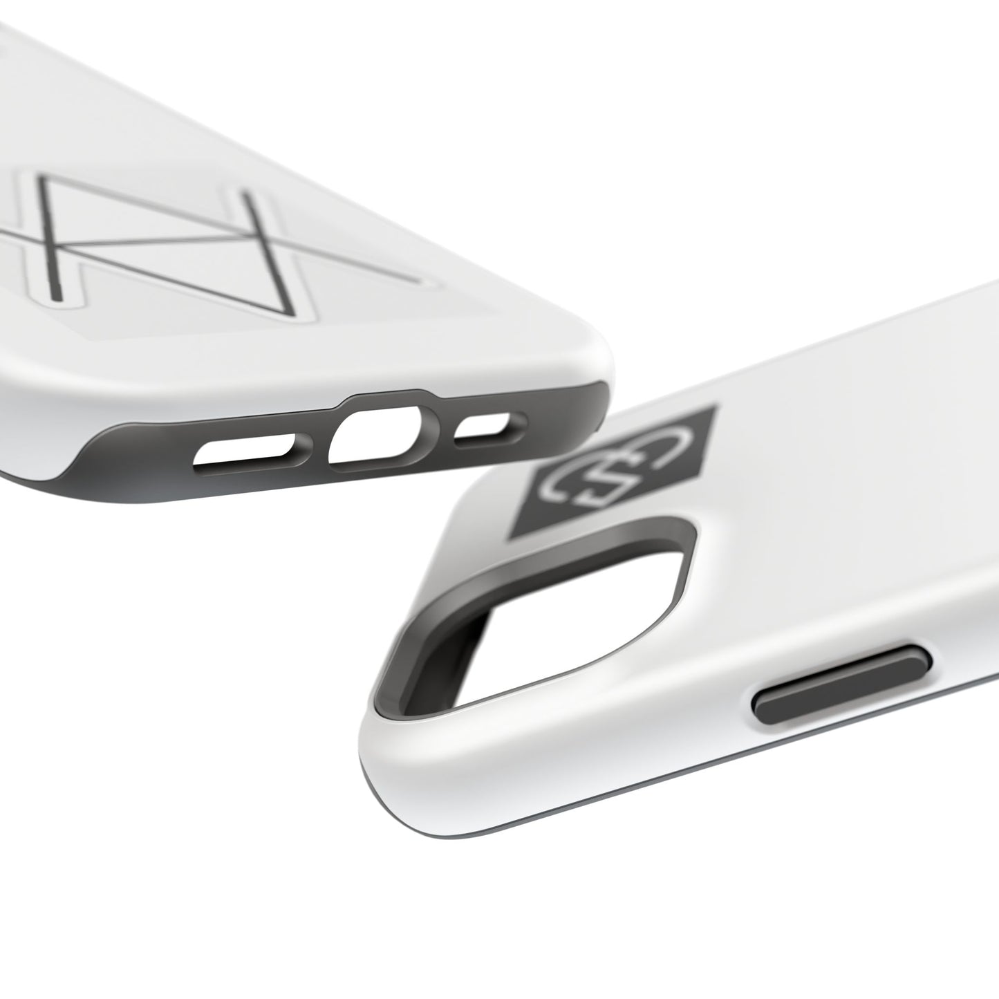 Impact-Resistant Phone Case — Geometric Monogram Design