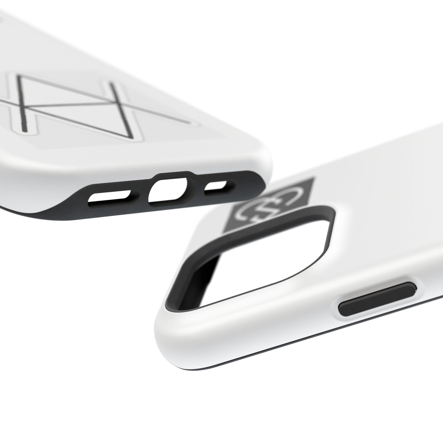 Impact-Resistant Phone Case — Geometric Monogram Design