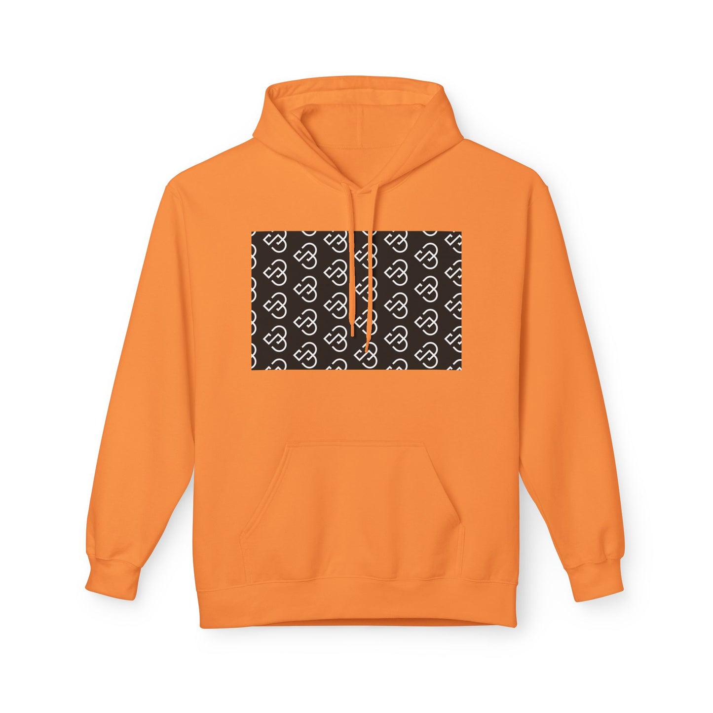 Black Sheep Graphic Hoodie — Bold Diagonal Text & Logo Pattern