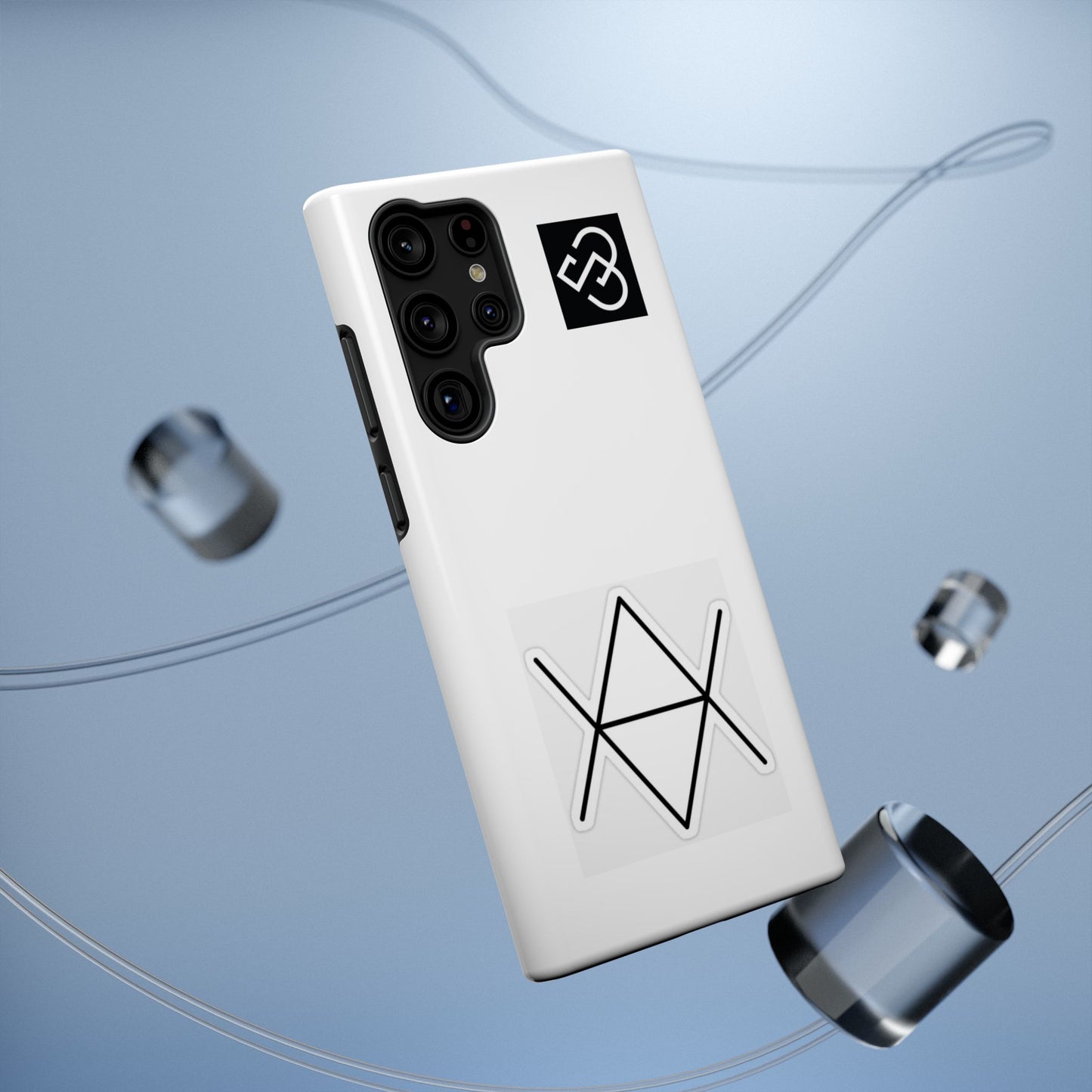 Impact-Resistant Phone Case — Geometric Monogram Design