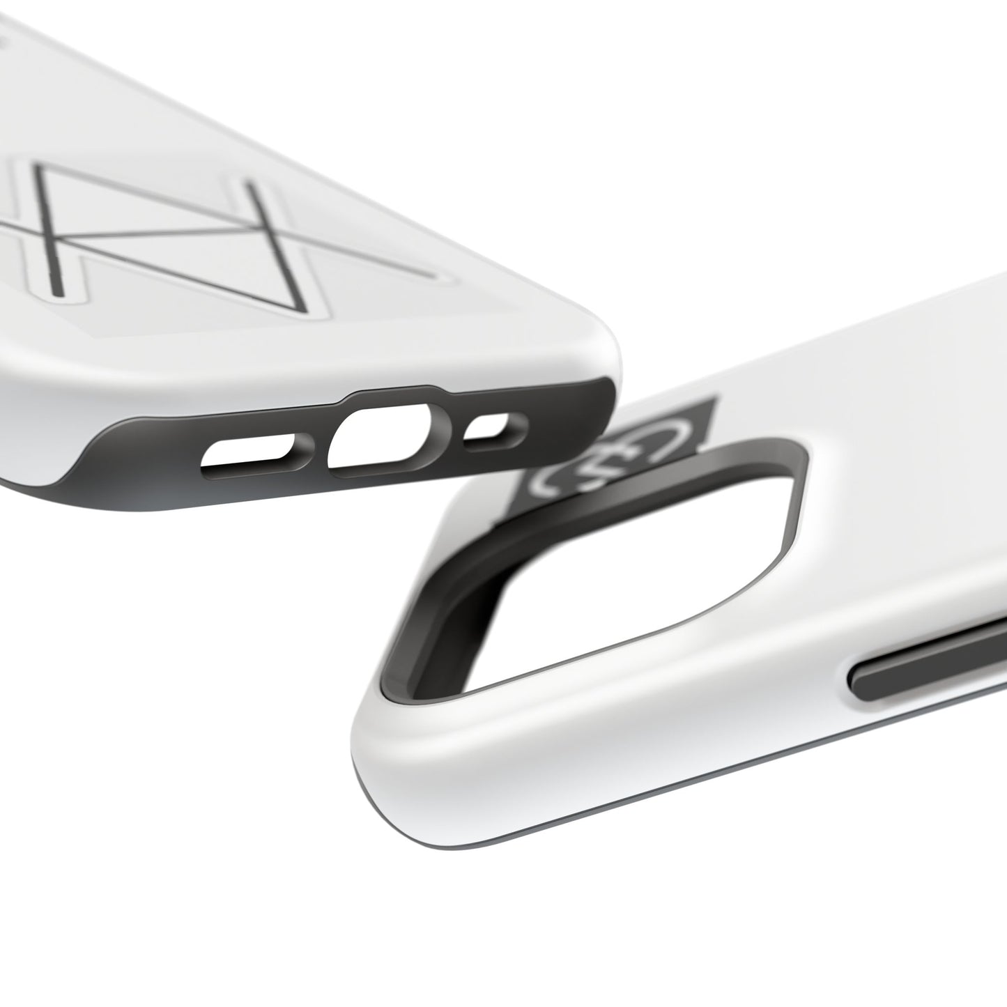 Impact-Resistant Phone Case — Geometric Monogram Design