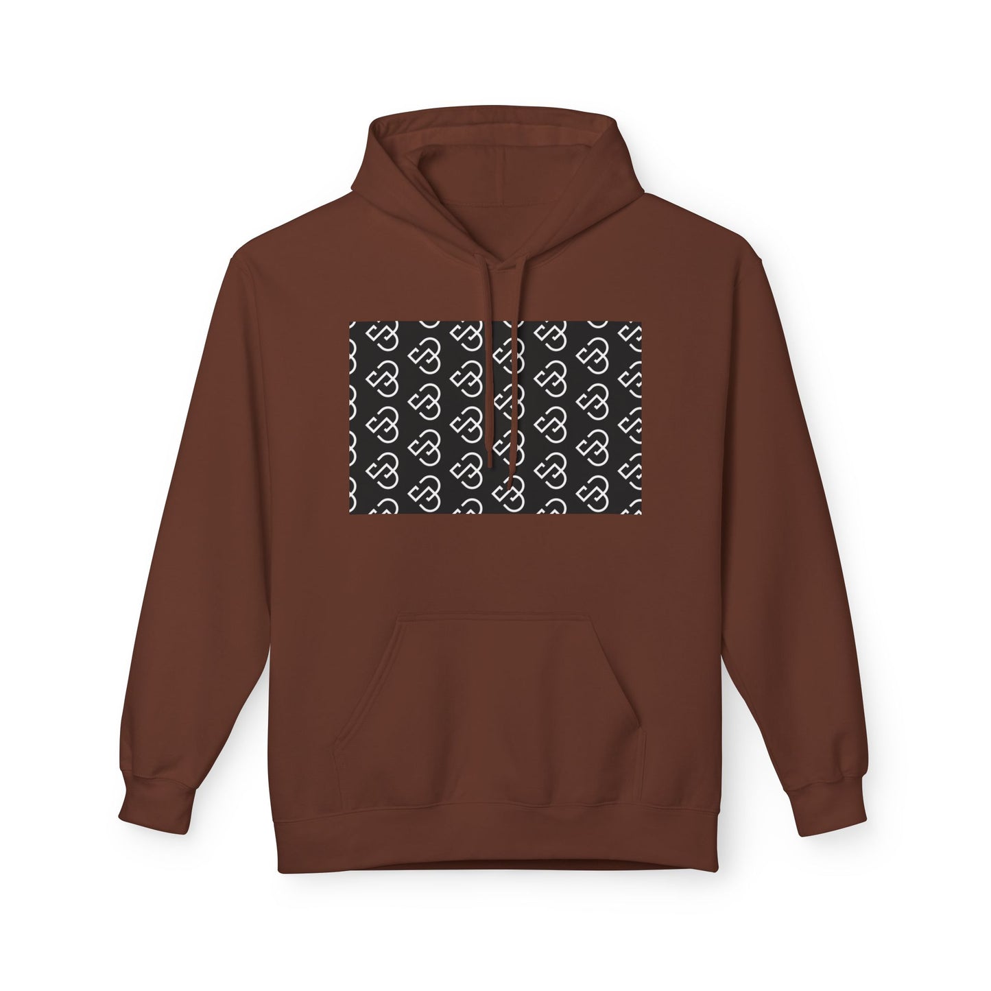Black Sheep Graphic Hoodie — Bold Diagonal Text & Logo Pattern