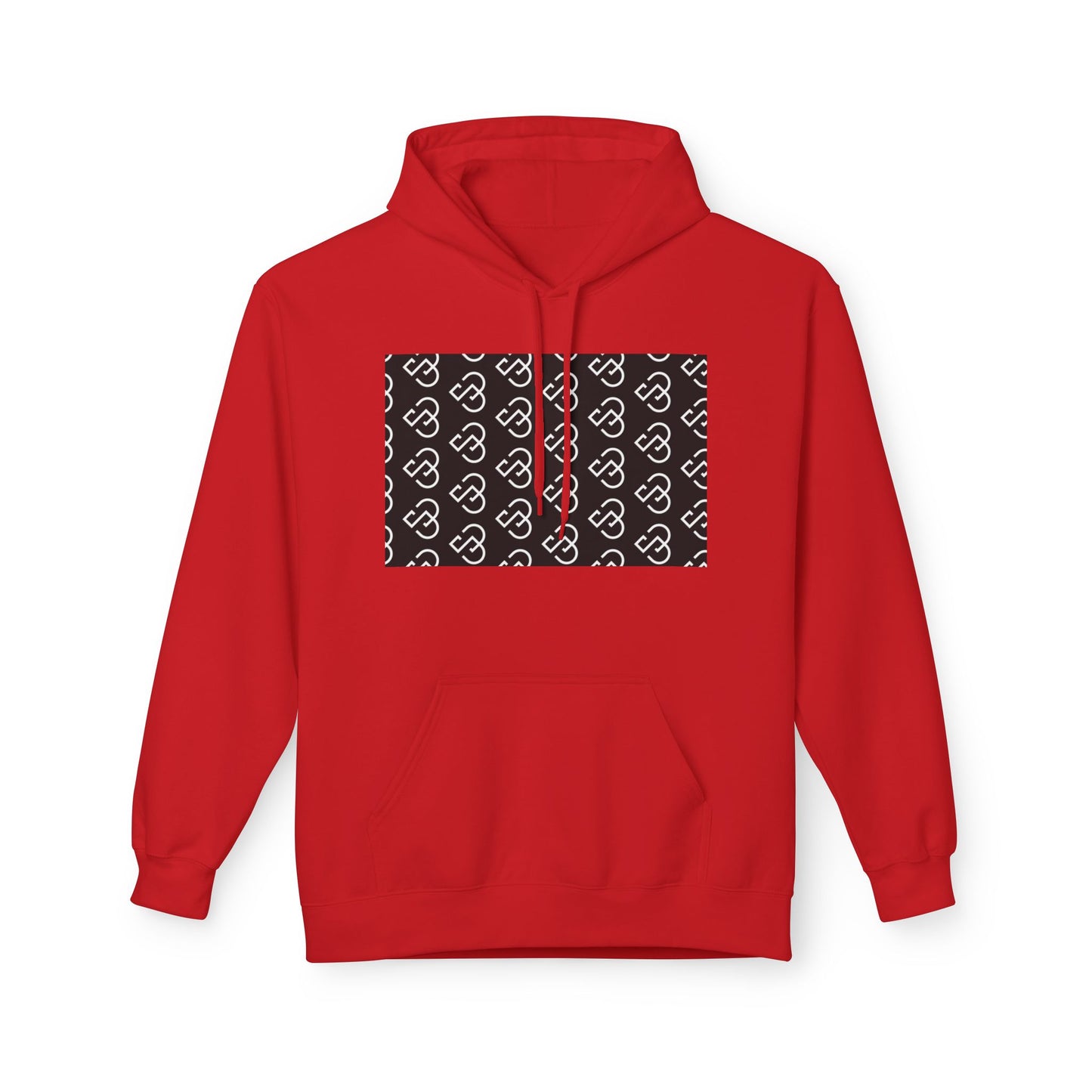 Black Sheep Graphic Hoodie — Bold Diagonal Text & Logo Pattern