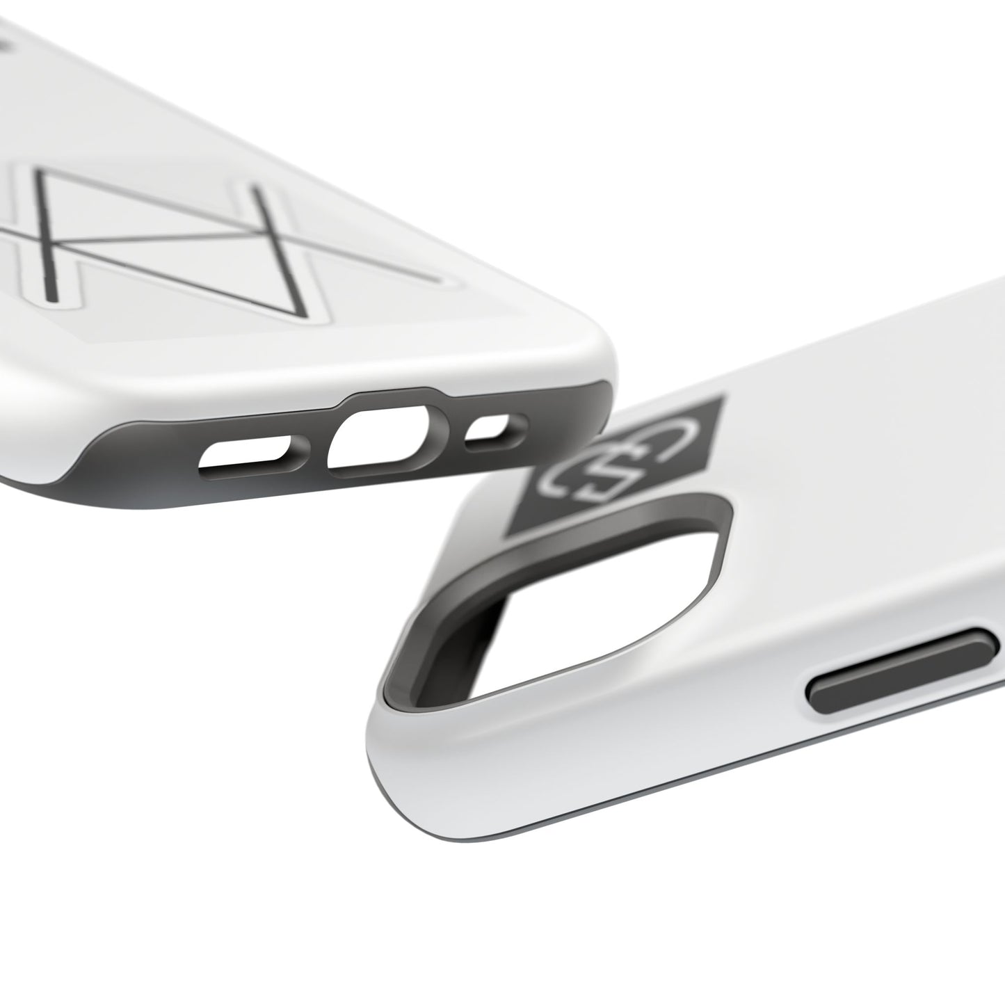 Impact-Resistant Phone Case — Geometric Monogram Design