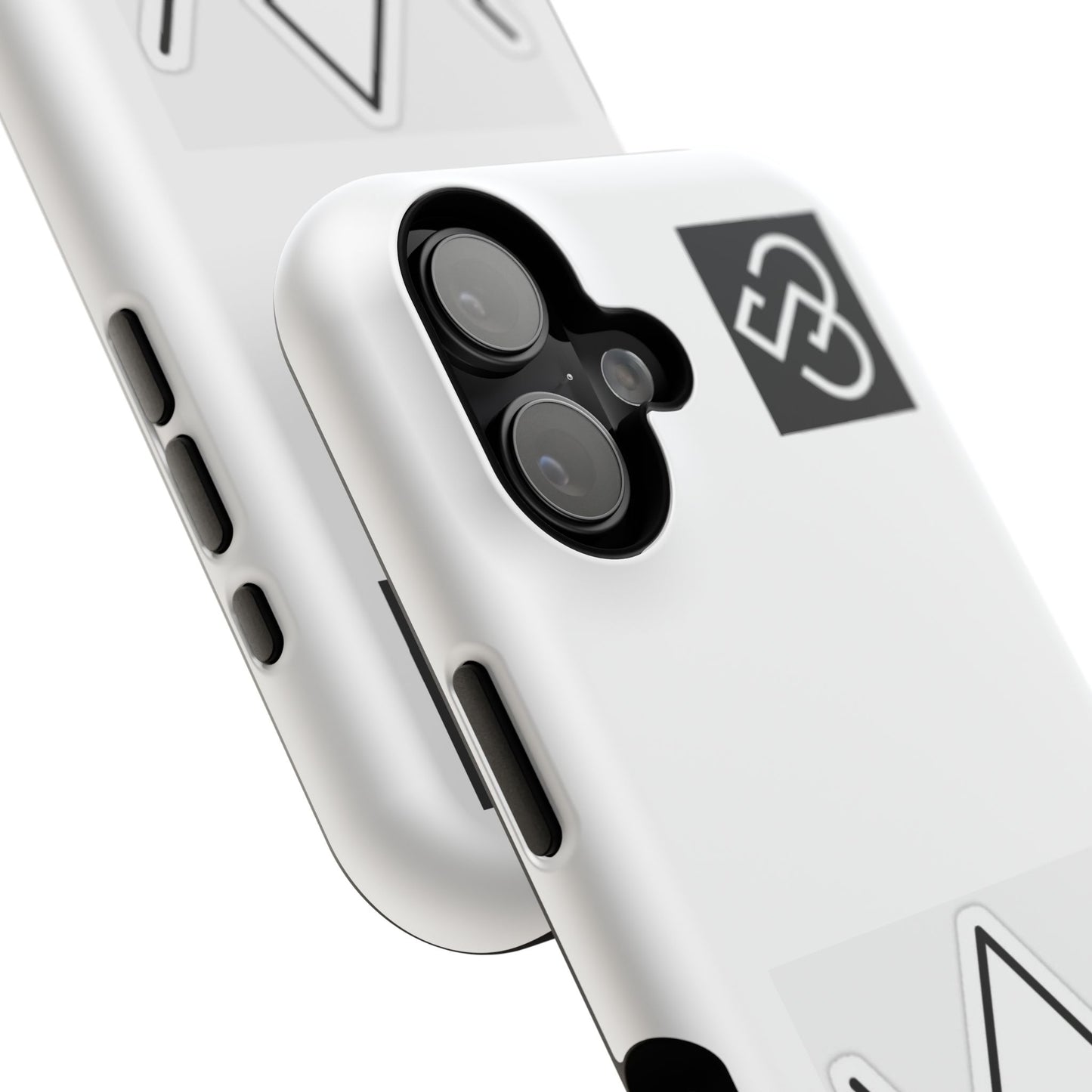 Impact-Resistant Phone Case — Geometric Monogram Design