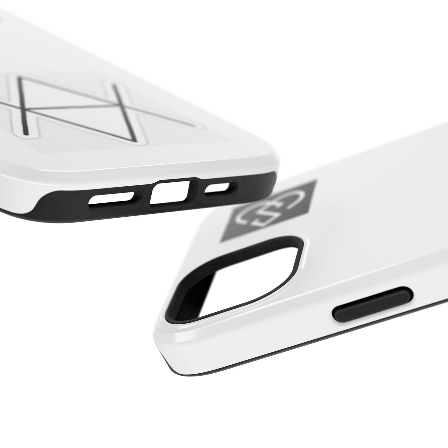 Impact-Resistant Phone Case — Geometric Monogram Design