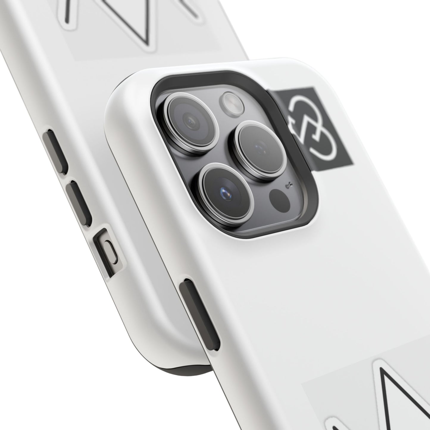 Impact-Resistant Phone Case — Geometric Monogram Design