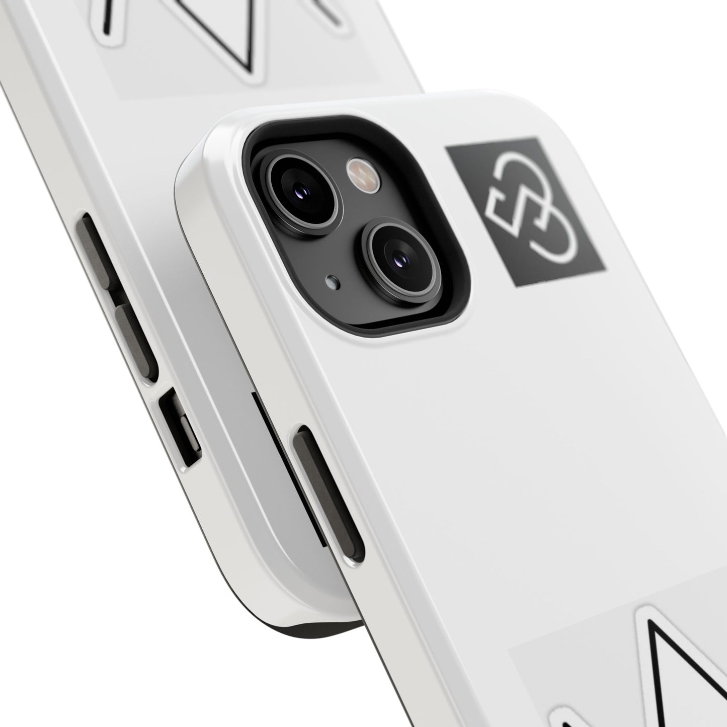 Impact-Resistant Phone Case — Geometric Monogram Design