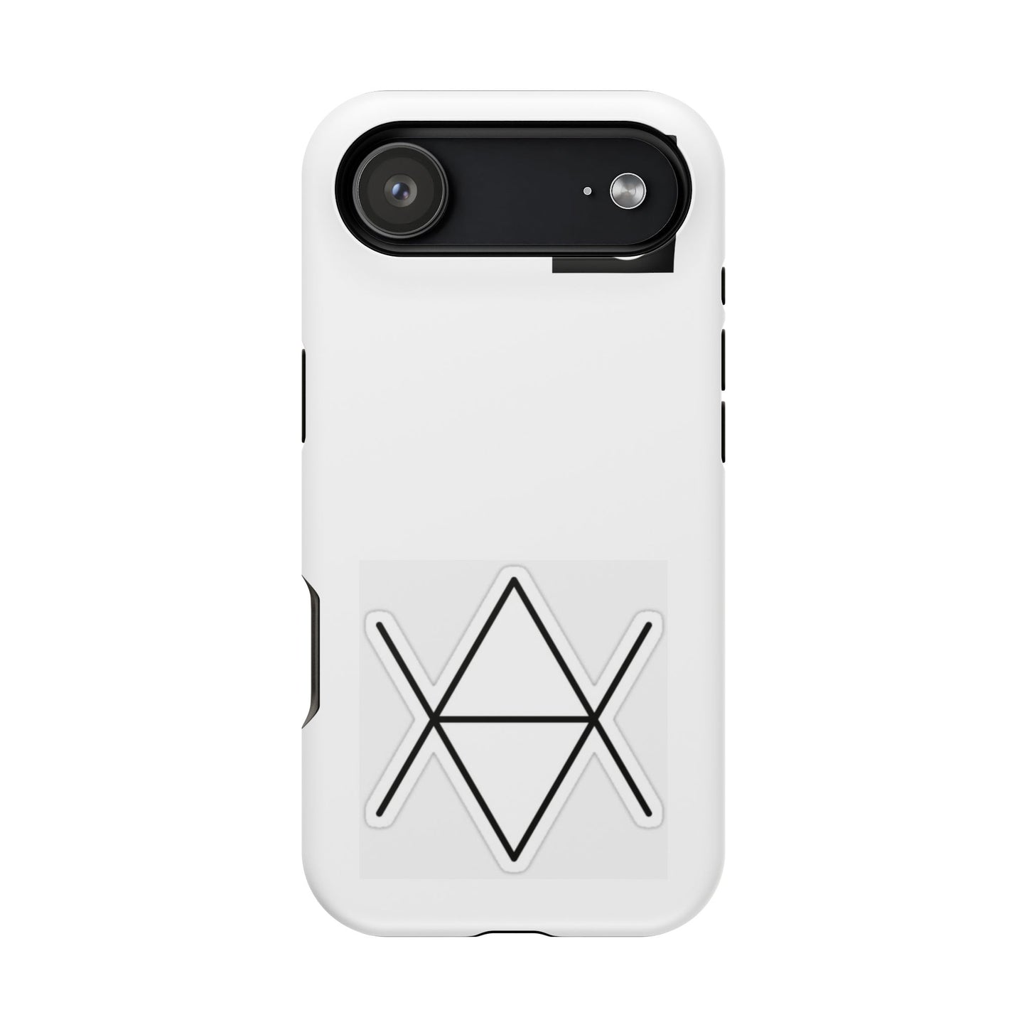 Impact-Resistant Phone Case — Geometric Monogram Design