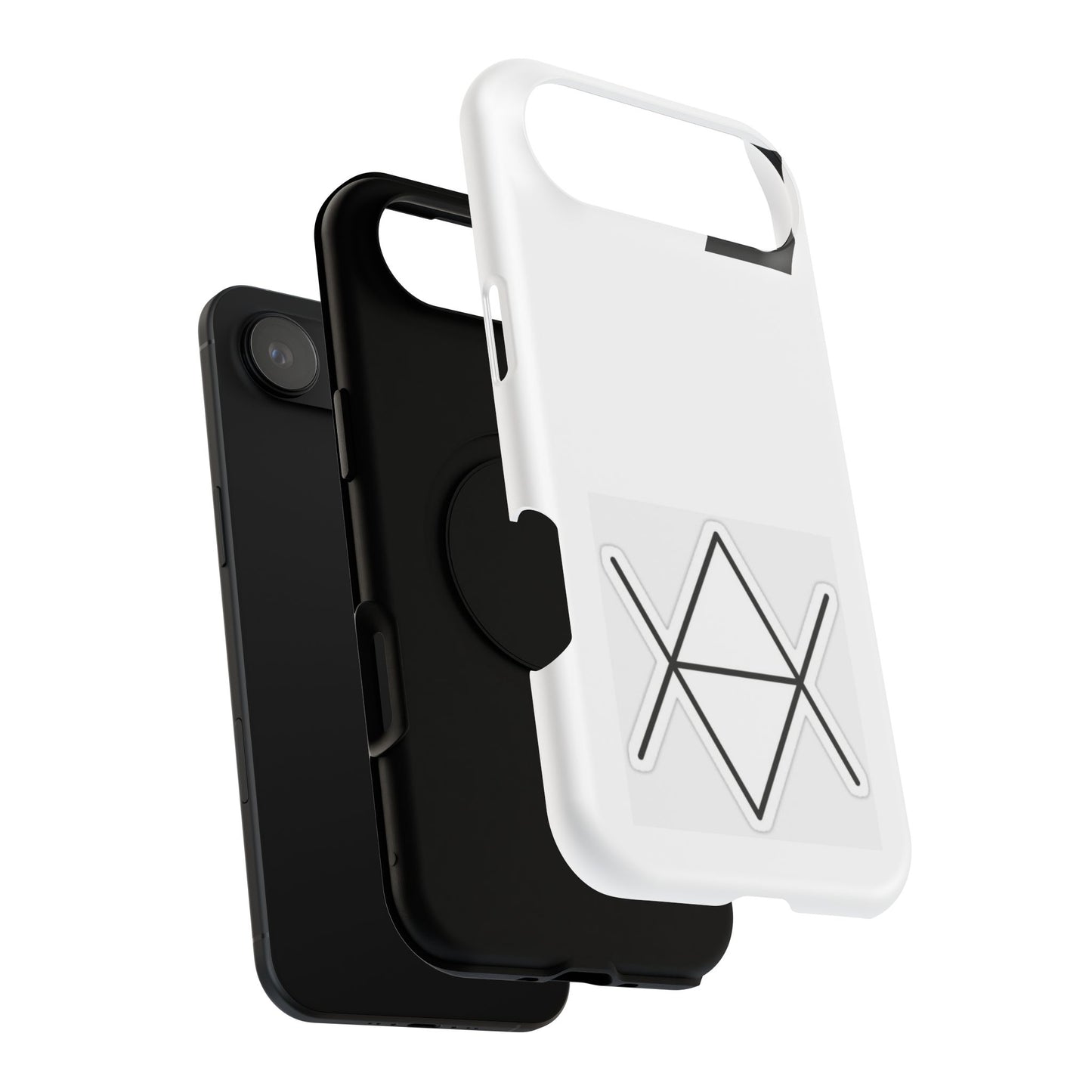 Impact-Resistant Phone Case — Geometric Monogram Design