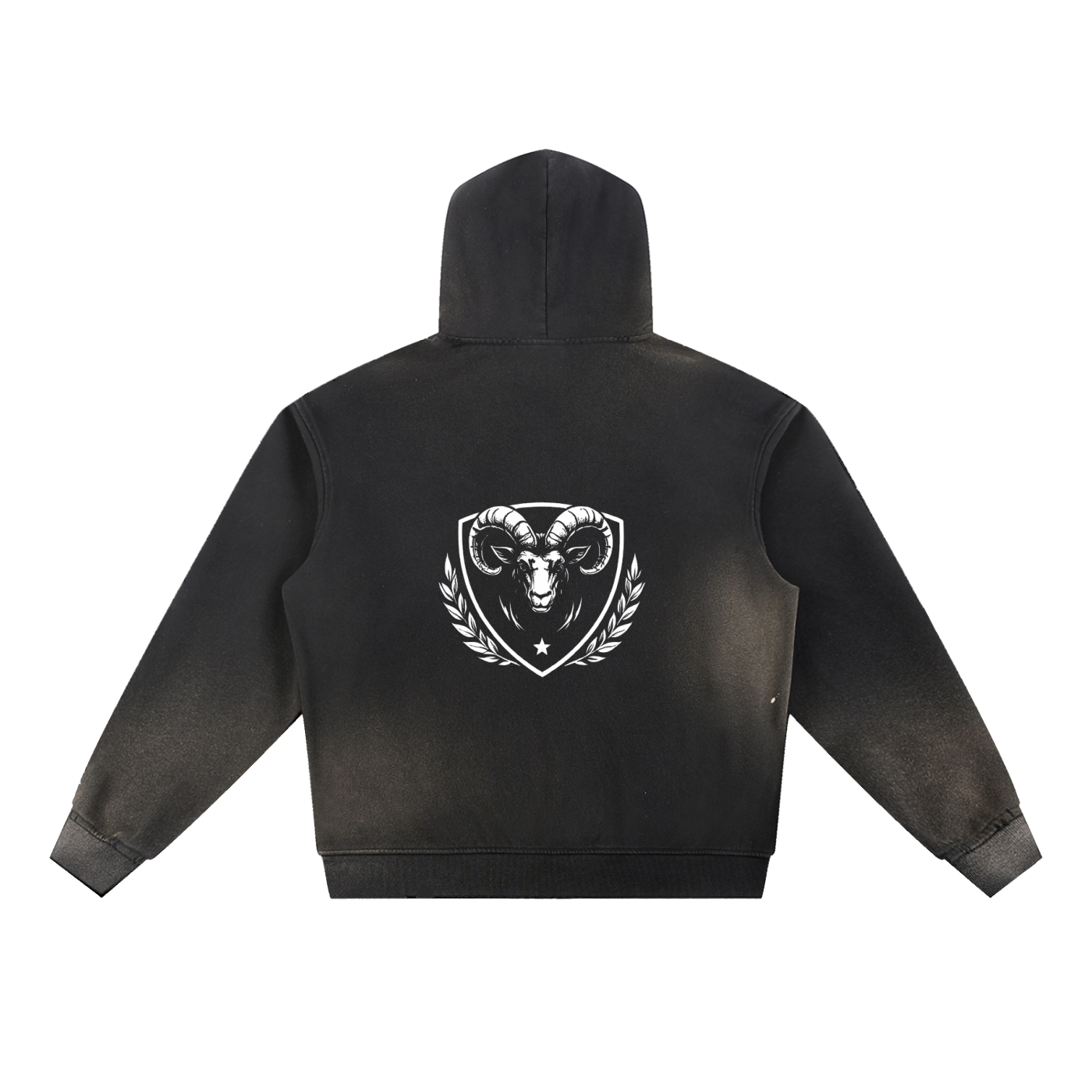 Sun Fade Frayed Fleece Hoodie